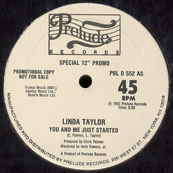 Linda Taylor You And Me Just Started USED VINYL 12INCH 45 RPM PROMO