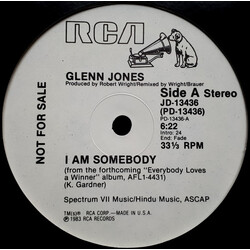 Glenn Jones I Am Somebody USED VINYL 12INCH 33 S RPM PROMO STEREO