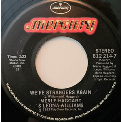 Merle Haggard / Leona Williams We're Strangers Again USED VINYL 7INCH 45 RPM SINGLE STEREO