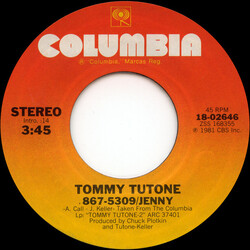 Tommy Tutone 867-5309 / Jenny USED VINYL 7INCH SINGLE STYRENE STEREO