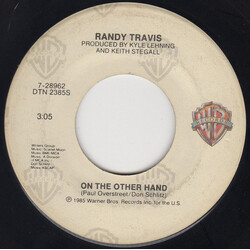 Randy Travis On The Other Hand USED VINYL 7INCH 45 RPM