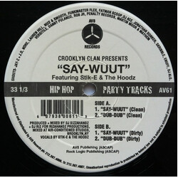 Crooklyn Clan Say-Wuut USED VINYL 12INCH 33 S RPM