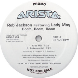 Rob Jackson / Lady May Boom, Boom, Boom USED VINYL 12INCH 33 S RPM PROMO