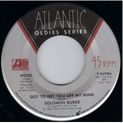 Solomon Burke Got To Get You Off My Mind / Cry To Me USED VINYL 7INCH 45 RPM MONO