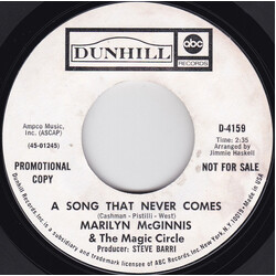 Marilyn McGinnis & The Magic Circle A Song That Never Comes / Down In The Cellar USED VINYL 7INCH 45 RPM PROMO