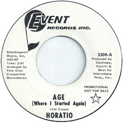 Horatio (3) Age (Where I Started Again) / Summer Sunsets USED VINYL 7INCH 45 RPM PROMO