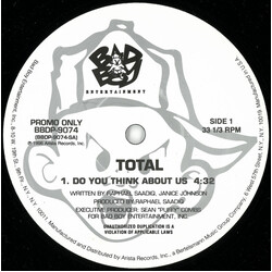 Total Do You Think About Us USED VINYL 12INCH 33 S RPM SINGLE PROMO
