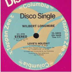 Wilbert Longmire Love's Holiday / Black Is The Color USED VINYL 12INCH 33 S RPM STEREO