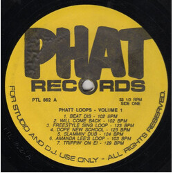 Various Phatt Loops Volume 1 Vinyl LP USED