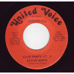 Elton White / United Voice Players Club Party USED VINYL 7INCH 45 RPM