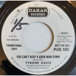 Tyrone Davis You Can't Keep A Good Man Down / If I Didn't Love You USED VINYL 7INCH 45 RPM SINGLE PROMO STYRENE