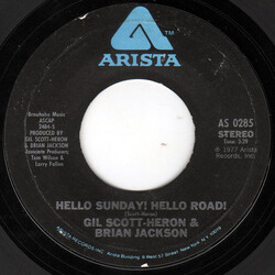 Gil Scott-Heron & Brian Jackson Hello Sunday! Hello Road! / Song Of The Wind USED VINYL 7INCH 45 RPM
