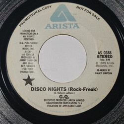 GQ Disco Nights (Rock-Freak) USED VINYL 7INCH SINGLE PROMO MONO STEREO