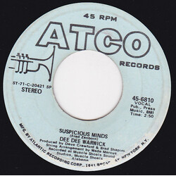 Dee Dee Warwick Suspicious Minds USED VINYL 7INCH 45 RPM SINGLE PROMO