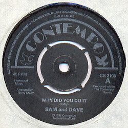 Sam & Dave Why Did You Do It USED VINYL 7INCH 45 RPM SINGLE