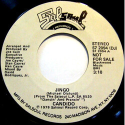 Candido Jingo USED VINYL 7INCH 45 RPM SINGLE PROMO STYRENE STEREO MONO