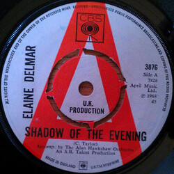 Elaine Delmar Shadow Of The Evening USED VINYL 7INCH 45 RPM SINGLE PROMO