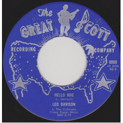 Leo Davison / The Collinairs Hello Mae / It's Never Too Late USED VINYL 7INCH 45 RPM SINGLE