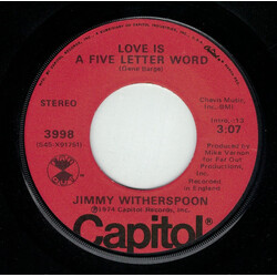 Jimmy Witherspoon Love Is A Five Letter Word USED VINYL 7INCH 45 RPM SINGLE STEREO