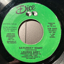 Lauren Grey Saturday Night USED VINYL 7INCH 45 RPM SINGLE PROMO
