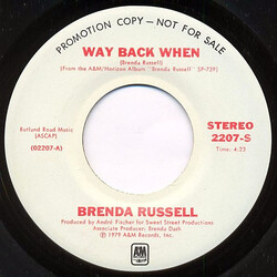 Brenda Russell (2) Way Back When USED VINYL 7INCH SINGLE PROMO