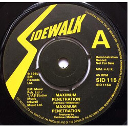 Maximum Penetration Maximum Penetration USED VINYL 7INCH 45 RPM PROMO