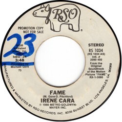 Irene Cara Fame USED VINYL 7INCH 45 RPM SINGLE PROMO STEREO MONO