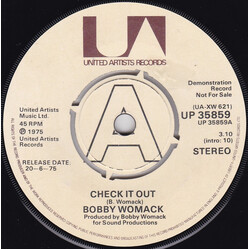 Bobby Womack Check It Out USED VINYL 7INCH 45 RPM SINGLE PROMO