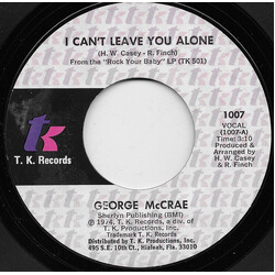 George McCrae I Can't Leave You Alone USED VINYL 7INCH 45 RPM SINGLE STYRENE