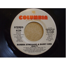 Barbra Streisand / Barry Gibb Guilty USED VINYL 7INCH 45 RPM SINGLE PROMO