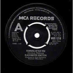 Blackwater Junction Running After You USED VINYL 7INCH 45 RPM SINGLE PROMO