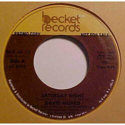 David Morris (3) Saturday Night USED VINYL 7INCH PROMO