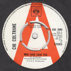 Chi Coltrane Who Ever Told You USED VINYL 7INCH 45 RPM SINGLE PROMO