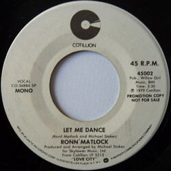 Ronn Matlock Let Me Dance USED VINYL 7INCH 45 RPM PROMO STEREO MONO