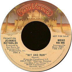 Jeannie Reynolds Hit And Run USED VINYL 7INCH 45 RPM SINGLE MONO STEREO PROMO