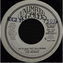 Love Unlimited I'm So Glad That I'm A Woman USED VINYL 7INCH 45 RPM PROMO