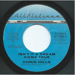 Chris Hills Isn't It A Dream Come True USED VINYL 7INCH PROMO STEREO