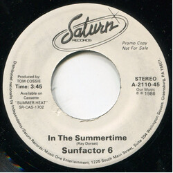 Sunfactor 6 / Self Control (7) In The Summertime / Island Girl USED VINYL 7INCH 45 RPM PROMO