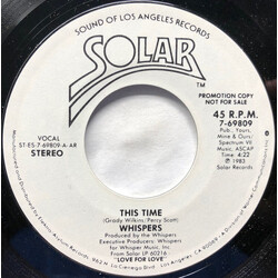 The Whispers This Time USED VINYL 7INCH 45 RPM PROMO STYRENE STEREO