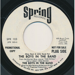 The Boys In The Band (How Bout A Little Hand For) The Boys In The Band USED VINYL 7INCH 45 RPM PROMO STYRENE