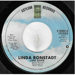 Linda Ronstadt Lose Again USED VINYL 7INCH 45 RPM STYRENE
