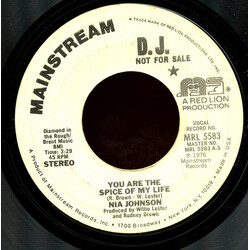 Nia Johnson You Are The Spice Of My Life USED VINYL 7INCH 45 RPM SINGLE PROMO STYRENE STEREO
