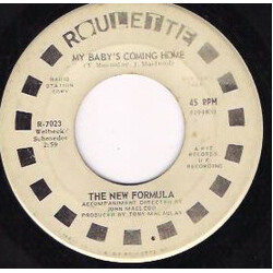 New Formula My Baby's Coming Home USED VINYL 7INCH 45 RPM SINGLE PROMO