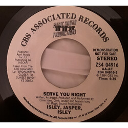 Isley Jasper Isley Serve You Right USED VINYL 7INCH 45 RPM PROMO STYRENE STEREO