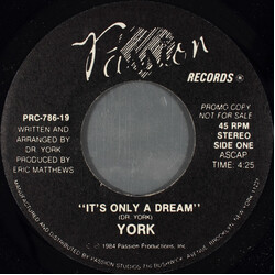 Dr. York It's Only A Dream USED VINYL 7INCH 45 RPM SINGLE PROMO
