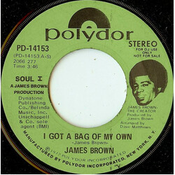 James Brown I Got A Bag Of My Own USED VINYL 7INCH 45 RPM PROMO STEREO MONO