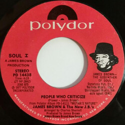 James Brown / The New J.B.'s People Who Criticize / If You Don't Give A Dogone About It USED VINYL 7INCH 45 RPM STYRENE