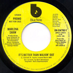 Marlena Shaw It's Better Than Walkin' Out USED VINYL 7INCH 45 RPM PROMO STYRENE STEREO MONO