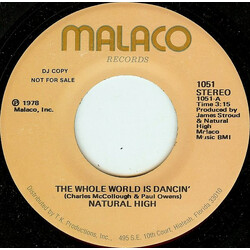 Natural High (2) The Whole World Is Dancin' USED VINYL 7INCH SINGLE PROMO STEREO
