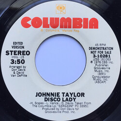 Johnnie Taylor Disco Lady USED VINYL 7INCH 45 RPM PROMO STEREO MONO